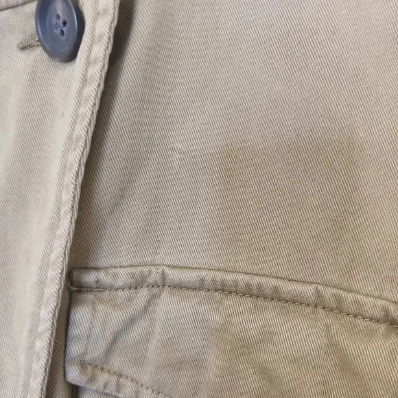 New Haven Supply Chino Jacket XS Tan Twill Cargo Pockets Cinch Waist - Picture 11 of 13